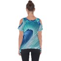 Summer Ocean Waves Cut Out Side Drop Tee View2