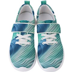 Summer Ocean Waves Men s Velcro Strap Shoes by GardenOfOphir