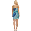 Summer Ocean Waves Wrap Tie Front Dress View4