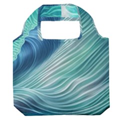 Summer Ocean Waves Premium Foldable Grocery Recycle Bag by GardenOfOphir