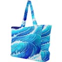 Simple Blue Ocean Wave Simple Shoulder Bag View1