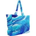 Simple Blue Ocean Wave Simple Shoulder Bag View2