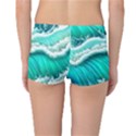 Ocean Waves Design In Pastel Colors Reversible Boyleg Bikini Bottoms View2