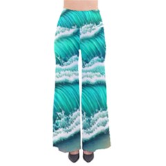 Ocean Waves Design In Pastel Colors So Vintage Palazzo Pants by GardenOfOphir