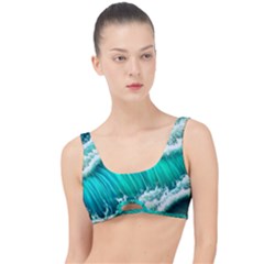 Ocean Waves Design In Pastel Colors The Little Details Bikini Top by GardenOfOphir