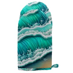 Ocean Waves Design In Pastel Colors Microwave Oven Glove