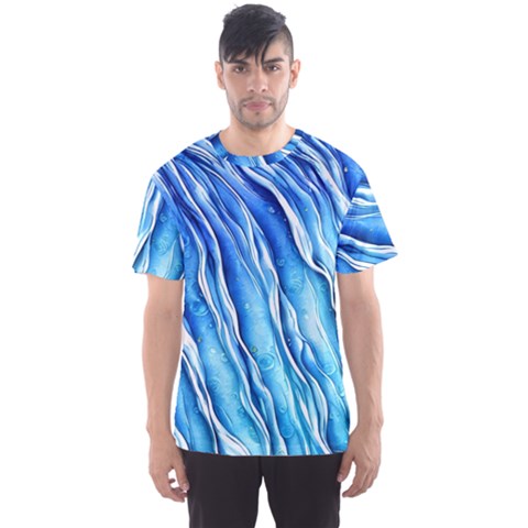 Nature Ocean Waves Men s Sport Mesh Tee by GardenOfOphir