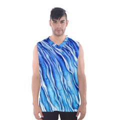 Nature Ocean Waves Men s Basketball Tank Top by GardenOfOphir