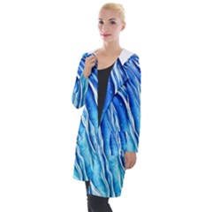 Nature Ocean Waves Hooded Pocket Cardigan by GardenOfOphir