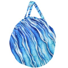 Nature Ocean Waves Giant Round Zipper Tote by GardenOfOphir