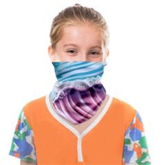 Pink Wave Crashing On The Shore Face Covering Bandana (kids) by GardenOfOphir