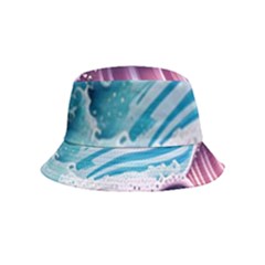 Pink Wave Crashing On The Shore Inside Out Bucket Hat (kids) by GardenOfOphir