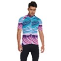 Pink Wave Crashing On The Shore Men s Short Sleeve Cycling Jersey View3