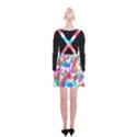 Feathers Pattern Background Colorful Plumage Suspender Skater Skirt View2