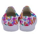 Feathers Pattern Background Colorful Plumage Kids  Canvas Slip Ons View4