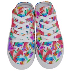 Feathers Pattern Background Colorful Plumage Half Slippers by Ravend