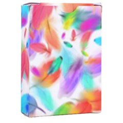 Feathers Pattern Background Colorful Plumage Playing Cards Single Design (rectangle) With Custom Box by Ravend