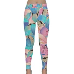 Painting Watercolor Abstract Design Artistic Ink Classic Yoga Leggings by Ravend