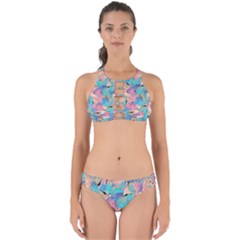 Painting Watercolor Abstract Design Artistic Ink Perfectly Cut Out Bikini Set by Ravend