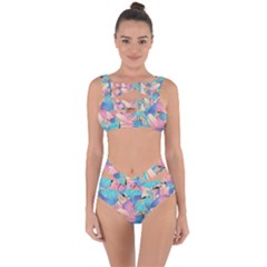 Painting Watercolor Abstract Design Artistic Ink Bandaged Up Bikini Set  by Ravend