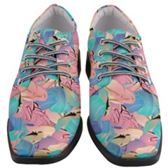 Painting Watercolor Abstract Design Artistic Ink Women Heeled Oxford Shoes by Ravend