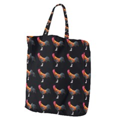 Background Pattern Chicken Fowl Cockerel Livestock Giant Grocery Tote by Ravend