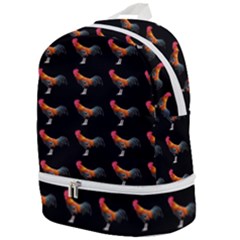 Background Pattern Chicken Fowl Cockerel Livestock Zip Bottom Backpack