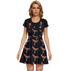 Background Pattern Chicken Fowl Cockerel Livestock Apron Dress by Ravend