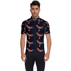 Background Pattern Chicken Fowl Cockerel Livestock Men s Short Sleeve Cycling Jersey