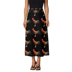 Background Pattern Chicken Fowl Cockerel Livestock Classic Midi Chiffon Skirt