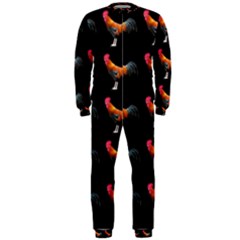 Background Pattern Chicken Fowl Cockerel Livestock Onepiece Jumpsuit (men)