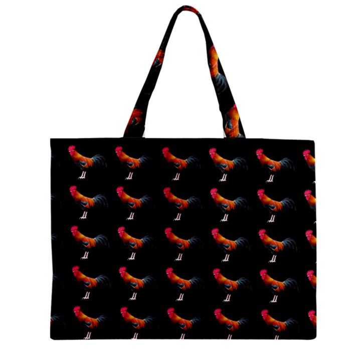 Background Pattern Chicken Fowl Cockerel Livestock Zipper Mini Tote Bag