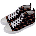 Background Pattern Chicken Fowl Cockerel Livestock Women s Mid-Top Canvas Sneakers View2