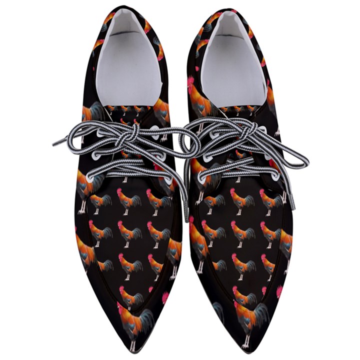 Background Pattern Chicken Fowl Cockerel Livestock Pointed Oxford Shoes