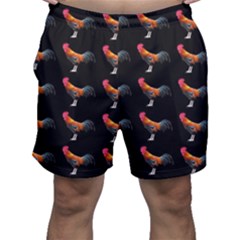 Background Pattern Chicken Fowl Cockerel Livestock Men s Shorts