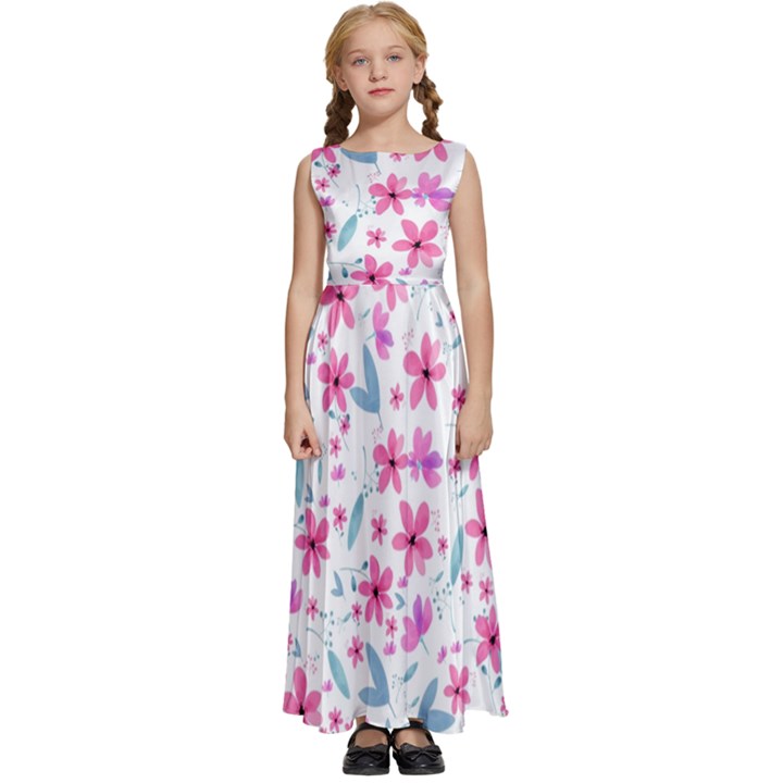 Mom Father Mommy Daddy Serenity Empathy Casal Kids  Satin Sleeveless Maxi Dress