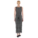 Focus Squares Optical Illusion Background Pattern Fitted Maxi Dress View2