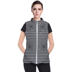 Focus Squares Optical Illusion Background Pattern Women s Puffer Vest by Ravend