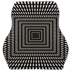 Focus Squares Optical Illusion Background Pattern Car Seat Velour Cushion  by Ravend