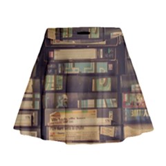 Books Antique Worn Spent Romance Antique Dealer Mini Flare Skirt by Ravend