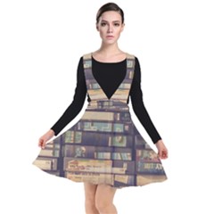 Books Antique Worn Spent Romance Antique Dealer Plunge Pinafore Dress