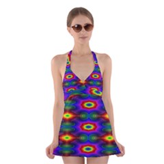 Colorfull Wallpaper Halter Dress Swimsuit  by artworkshop