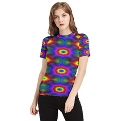 Colorfull Wallpaper Women s Short Sleeve Rash Guard