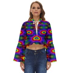 Colorfull Wallpaper Boho Long Bell Sleeve Top by artworkshop