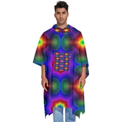 Colorfull Wallpaper Men s Hooded Rain Ponchos