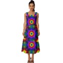 Colorfull Wallpaper Square Neckline Tiered Midi Dress View1