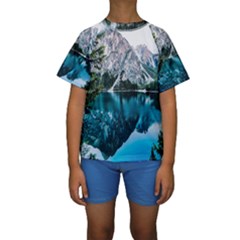 Lake Kids  Short Sleeve Swimwear by artworkshop