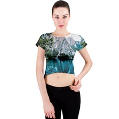 Lake Crew Neck Crop Top by artworkshop