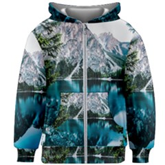 Lake Kids  Zipper Hoodie Without Drawstring by artworkshop