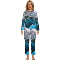 Lake Womens  Long Sleeve Lightweight Pajamas Set